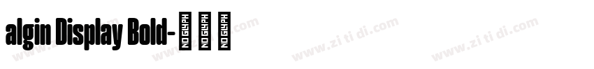 algin Display Bold字体转换